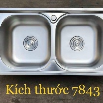 Mua bán Chậu rửa chén, bồn rửa bát 2 hộc Inox KT 78×43 giá rẻ tại Quận Gò Vấp, Tphcm