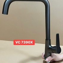 Vòi rửa chén lạnh đồng thau mạ Crôm màu Xám VC 7390X