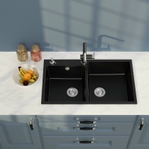 Bồn rửa chén đá Granite màu đen giá rẻ tại Tphcm, Hà Nội, Đà Nẵng