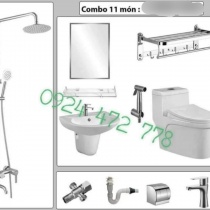 Combo trọn bộ Thiết bị vệ sinh, phòng tắm khuyến mãi giá rẻ tại tphcm