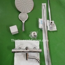 Sen cây tắm đứng nóng lạnh chỉnh nhiệt độ thân tròn