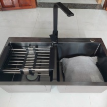 BỒN- CHẬU RỬA CHÉN INOX 304 NANO MÀU ĐEN KT 82×45 GIÁ RẺ TẠI TPHCM