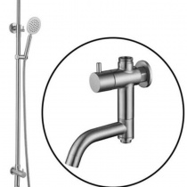 BỘ VÒI SEN CÂY TẮM ĐỨNG LẠNH INOX 304 THÂN TRÒN GIÁ RẺ TẠI TPHCM