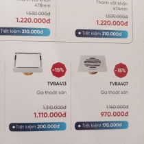 GA THOÁT SÀN CHỐNG MÙI TOTO TVBA407. PHI D60, D76, D90, D110