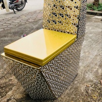 BỒN CẦU KIM CƯƠNG CAO CẤP DÁT, MẠ HOA VĂN VÀNG TẠI PHAN THIẾT -  BÌNH THUẬN