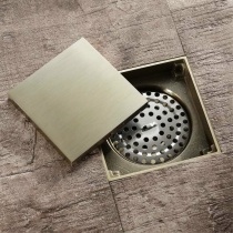 PHỄU HỐ GA - THOÁT SÀN INOX 304 MÀU VÀNG ĐỒNG CHỐNG HÔI, CHỐNG CÔN TRÙNG, NGĂN MÙI TUYỆT ĐỐI 10×10. Phi D49, D60, D76,D90, D110