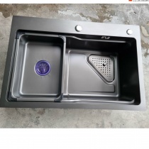 Bồn rửa chén 1 hộc inox 304 NANO đen KT 68×45