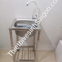 Bồn rửa chén, chậu rửa bát 1 ngăn Inox SUS 304 có chân giá rẻ tại Tphcm