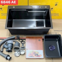 Chậu rửa chén bát Inox đơn 1 ngăn lớn 68×45cm