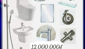 Combo trọn bộ Thiết bị vệ sinh, Phòng Tắm Cao Cấp tại khuyến mãi giá rẻ nhất tại Gia Lai