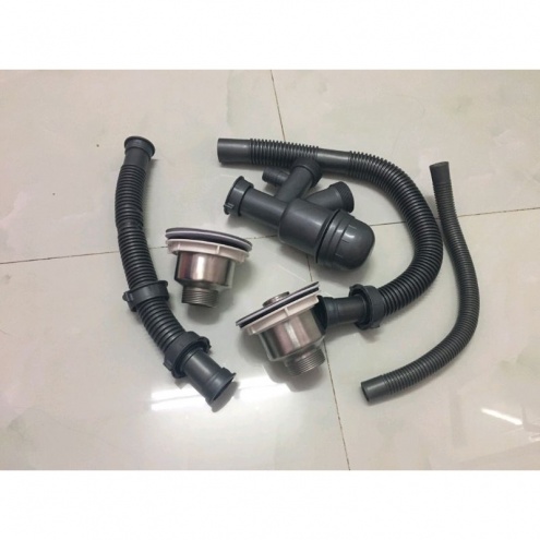 bộ xả bồn rửa chén 2 hộc inox SUS 304