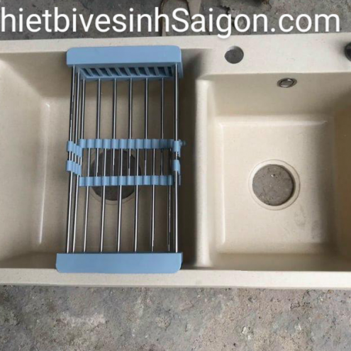 BỒN RỬA CHÉN ĐÁ  GRANITE NHẬP KHẨU CAO CẤP, 2 NGĂN HỘC LỚN TẠI TPCHCM