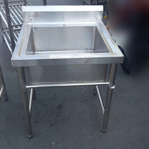 Chậu rửa công nghiệp 1 hố, Bồn rửa công nghiệp 1 Ngăn Inox SUS 304 GIÁ SỈ RẺ Thanh Lý TPHCM