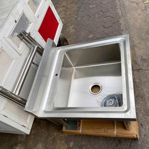 Chậu rửa công nghiệp 1 hố, Bồn rửa công nghiệp 1 Ngăn Inox SUS 304 GIÁ SỈ RẺ Thanh Lý TPHCM