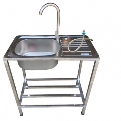 Giá bồn, Chậu rửa chén inox 304, 2 ngăn có chân tại TPHCM, BÌNH DƯƠNG, LONG AN