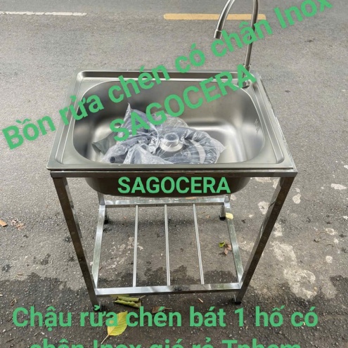 Thanh lý chậu rửa bát 1 Hố lớn có chân Hà Nội, Tphcm, Cần Thơ