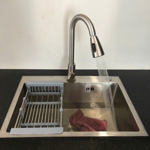 [ KT75×45] Bồn rửa chén bát Inox ngăn lớn 75×45cm