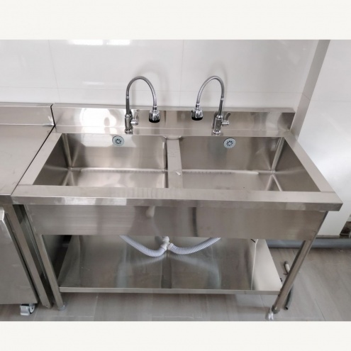 Chậu rửa công nghiệp 2 hố thanh lý, Bồn rửa chén inox công nghiệp Mới & Cũ GIÁ RẺ Hà Nội - Tphcm