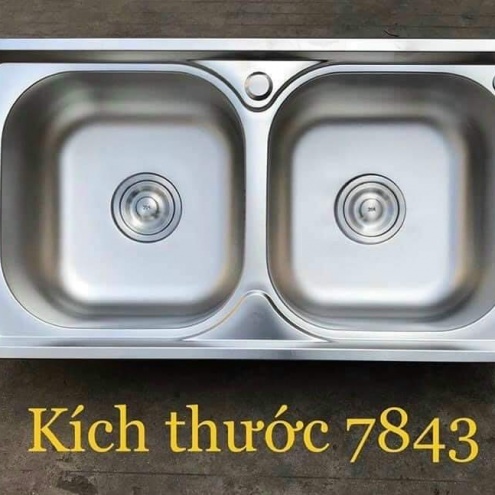 Mua bán Chậu rửa chén, bồn rửa bát 2 hộc Inox KT 78×43 giá rẻ tại Quận Gò Vấp, Tphcm