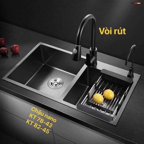 Chậu rửa bát Kagol Nano Inox SUS 304 7843, Bồn rửa chén tại Tphcm