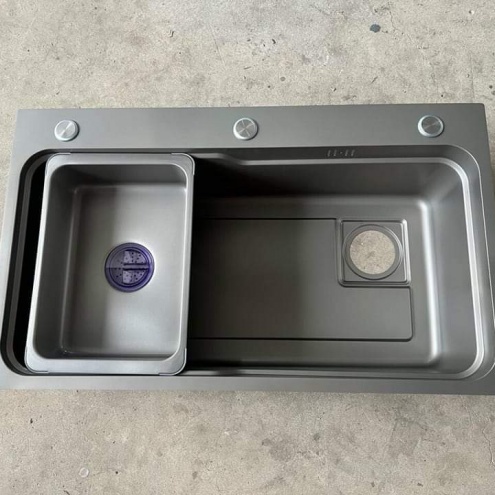 Bồn rửa chén 1 hộc , Chậu rửa bát 1 hố ngăn lớn loại to Hàn Quốc