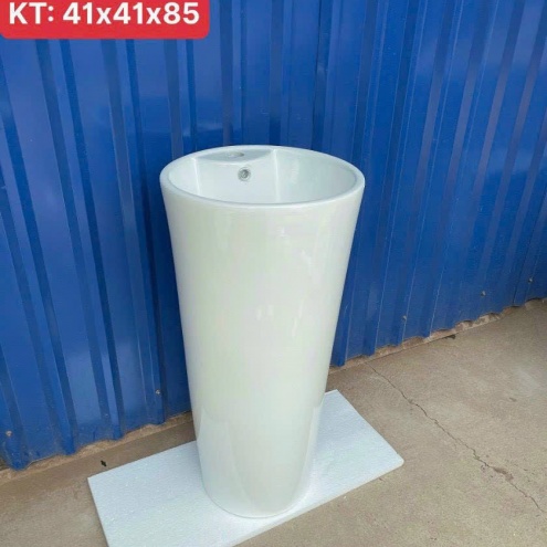 LAVABO SỨ HÌNH TRỤ TRÒN ĐỨNG LB03