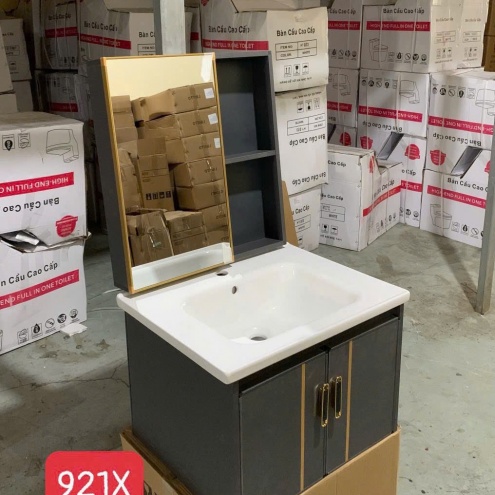 Bộ tủ lavabo nhựa treo tường - Chậu rửa mặt liền tủ giá rẻ tại Đà Nẵng