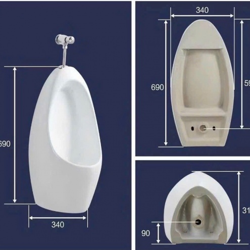 Bồn tiểu nam treo tường 