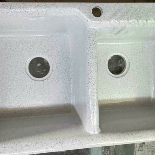 Bồn rửa chén, Chậu Rửa bát Đá Nhân Tại 2 ngăn lớn 85×49 Giá rẻ Tphcm