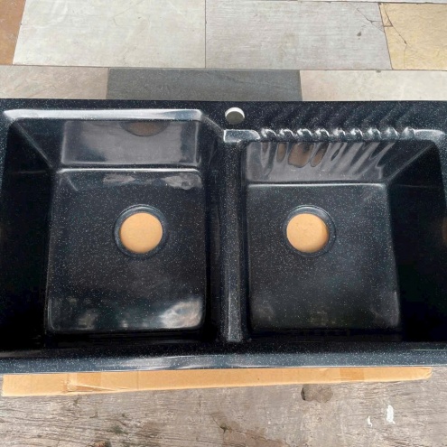 Bồn rửa chén, Chậu Rửa bát Đá Nhân Tại 2 ngăn lớn 85×49 Giá rẻ Tphcm