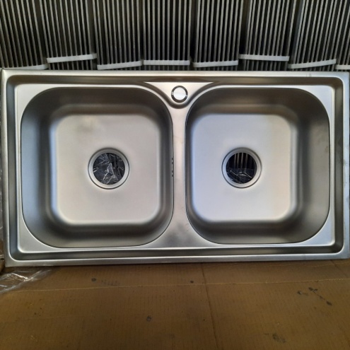 Bồn rửa chén bát inox 304 2 hộc đều 78×43 giá rẻ tại TPHCM, HÀ NỘI 350k