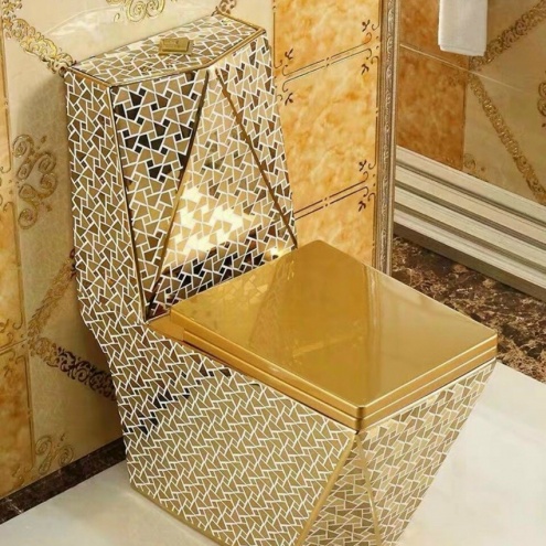 Bồn cầu Kim Cương Mạ Vàng Cao Cấp tại Tphcm