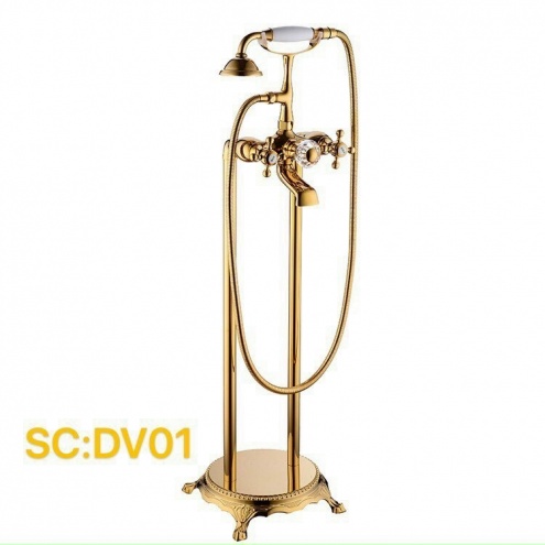 Vòi sen cây tắm mạ vàng cho bồn tắm nằm giá rẻ