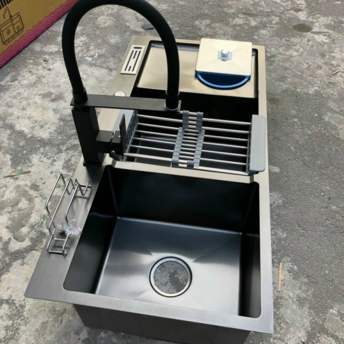 CHẬU RỬA CHÉN 2 HỘC 1 CÁNH ( BÀN ) NANO INOX 304 GIÁ RẺ TPHCM, HÀ NỘI, HẢI PHÒNG