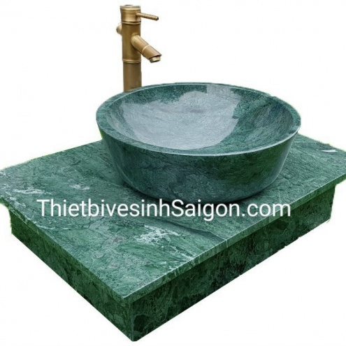 CHẬU RỬA TAY LAVABO ĐÁ TỰ NHIÊN ĐẶT BÀN GIÁ RẺ TẠI TPHCM - MÀU XANH NGỌC