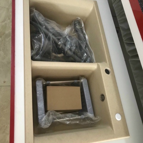 BỒN RỬA CHÉN ĐÁ  GRANITE NHẬP KHẨU CAO CẤP, 2 NGĂN HỘC LỚN TẠI TPCHCM