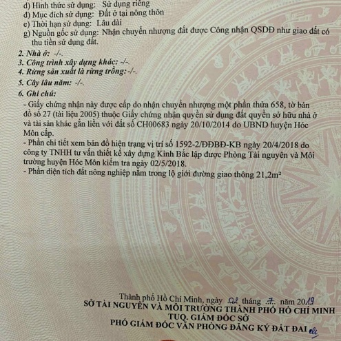 Nhà đất Hóc môn dưới 2 tỷ