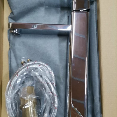 Vòi lavabo vuông nóng lạnh inox 304, 3 tấc ( 30cm) giá rẻ tại Tphcm 