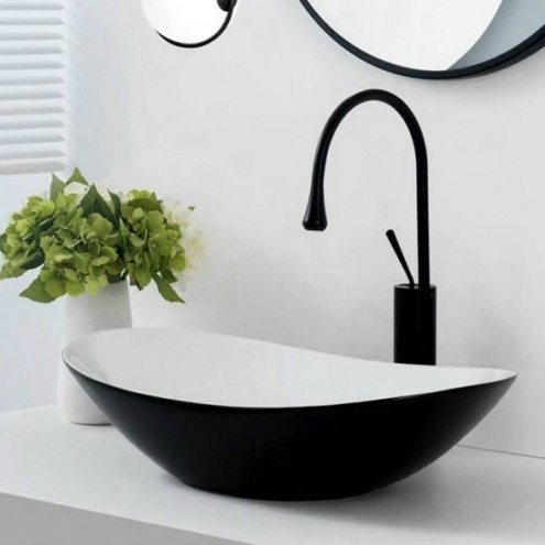 VÒI LAVABO NÓNG LẠNH THIÊN NGA ĐEN CAO