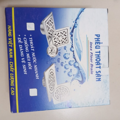 Phễu thu sàn, thoát sàn inox 304, TS137 D60,90 150×150mm