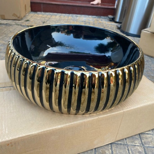 LAVABO SỨ ĐẶT BÀN MÀU ĐEN 