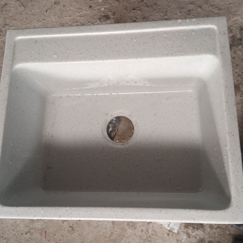 Chậu rửa chén bằng đá 1 hộc màu trắng