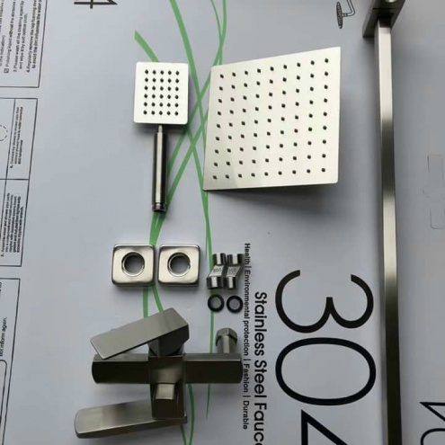  BỘ Vòi Sen Cây Tắm Đứng Nóng Lạnh Inox SUS 304 Inax Thân Vuông giá rẻ Tại Đồng Nai