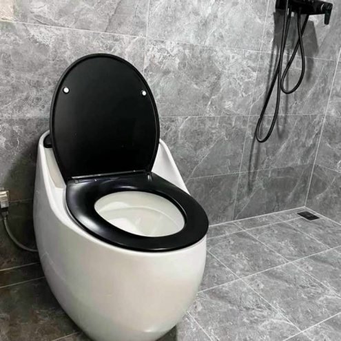 Bồn Cầu Trứng Nắp Đen Nhập Khẩu SenKa Thailand Cao Cấp