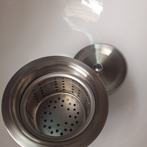 Bầu xả lọc rác lắp chậu rửa chén, bồn rửa bát inox SUS 304 phi 110, 114mm