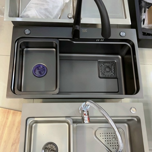 Bồn rửa chén bát 1 ngăn lớn Konox