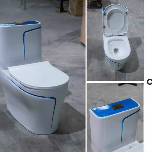 Bồn cầu khối viền xanh cao cấp