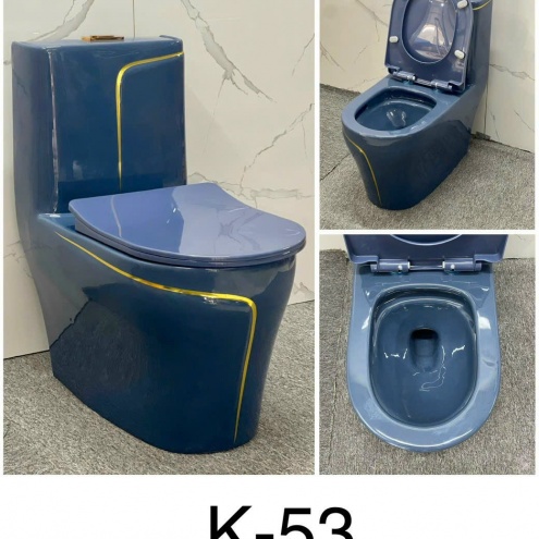 Bồn cầu liền khối màu Xanh