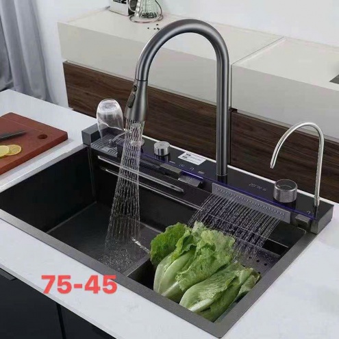 Bồn rửa chén 1 hộc , Chậu rửa bát 1 hố Thông Minh ngăn lớn loại to KOREA - Hàn Quốc