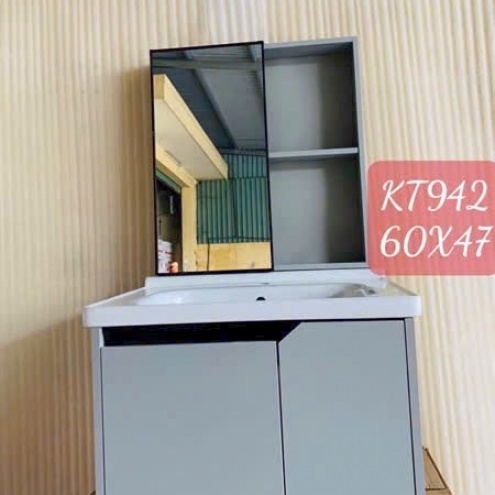 Bộ tủ lavabo nhựa treo tường - Chậu rửa mặt liền tủ giá rẻ tại Đà Nẵng